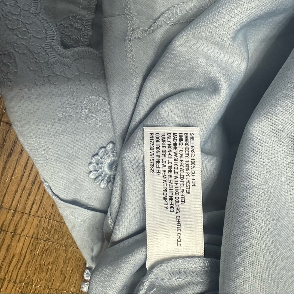 ☀️SALE☀️ Wild Fable Light Blue Eyelet Tiered Sundress NWT XXS - Picture 3 of 6